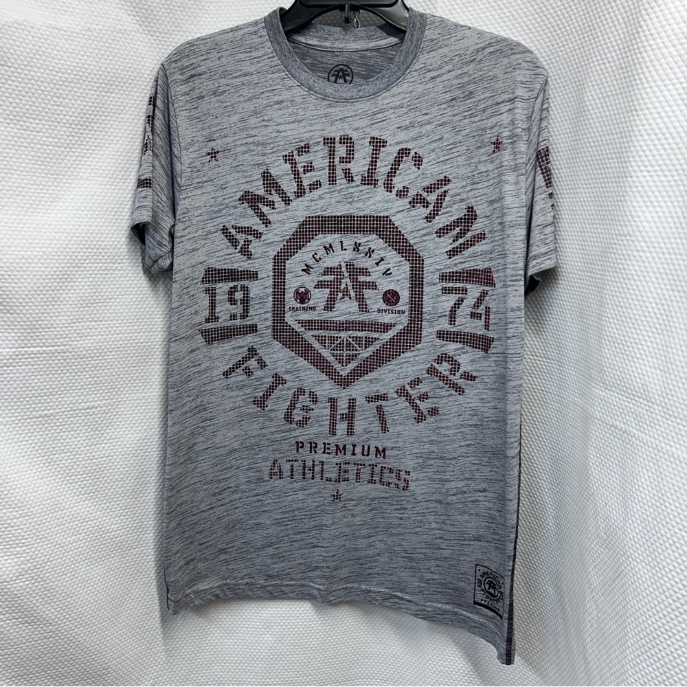American‎ Fighter Gray T-Shirt for Men